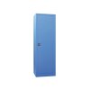 Stahlschrank 195 cm hoch, 64 cm breit, 50 cm tief, Korpus: Himmelblau, Türen: Himmelblau, Fachböden: gepulvert in Korpusfarbe