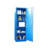 Stahlschrank 195 cm hoch, 64 cm breit, 50 cm tief, Korpus: Himmelblau, Türen: Himmelblau, Fachböden: gepulvert in Korpusfarbe