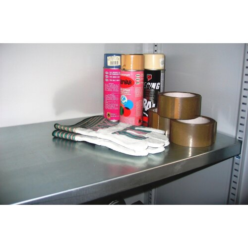 Stahlschrank 195 cm hoch, 64 cm breit, 50 cm tief, Korpus: Tiefschwarz, Türen: Tiefschwarz, Fachböden: verzinkt