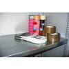 Stahlschrank 195 cm hoch, 64 cm breit, 50 cm tief, Korpus: Reinweiß, Türen: Himmelblau, Fachböden: verzinkt