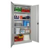 Stahlschrank 195 cm hoch, 100cm breit, 60 cm tief, Korpus: Anthrazitgrau, Türen: Anthrazitgrau, Fachböden: gepulvert in Korpusfarbe