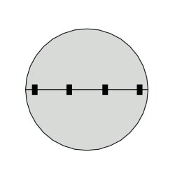Design Klapptisch halbrund auf Rollen