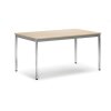Schulungstisch Serie Style, Maß: 120 x 60 cm, Gestell: Rahmen und Füsse silber metallic, Dekor: Eiche
