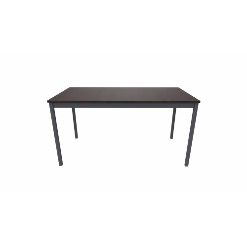 Schulungstisch Serie Style, Maß: 140 x 70 cm, Gestell: Rahmen und Füsse anthrazit metallic, Dekor: Wenge