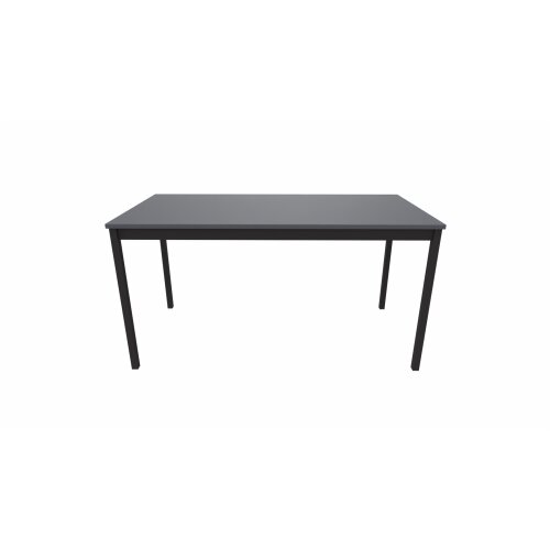 Schulungstisch Serie Style, Maß: 140 x 70 cm, Gestell: Rahmen und Füsse schwarz, Dekor: Anthrazit