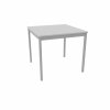 Schulungstisch Serie Style, Maß: 70 x 70 cm, Gestell: Rahmen und Füsse silber metallic, Dekor: Grau