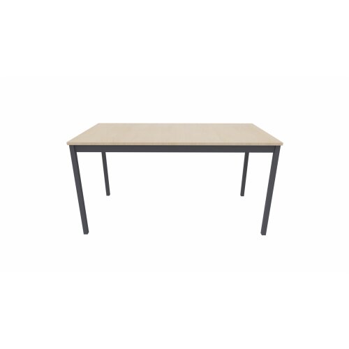 Schulungstisch Serie Style, Maß: 180 x 80 cm, Gestell: Rahmen und Füsse anthrazit metallic, Dekor: Eiche