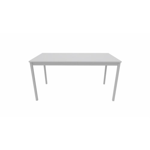 Schulungstisch Serie Style, Maß: 180 x 80 cm, Gestell: Rahmen und Füsse silber metallic, Dekor: Grau