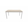 Schulungstisch Serie Style, Maß: 180 x 80 cm, Gestell: Rahmen und Füsse silber metallic, Dekor: Eiche