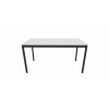 Schulungstisch Serie Style, Maß: 160 x 80 cm, Gestell: Rahmen und Füsse schwarz, Dekor: Weiss