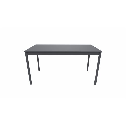 Schulungstisch Serie Style, Maß: 140 x 80 cm, Gestell: Rahmen und Füsse anthrazit metallic, Dekor: Anthrazit