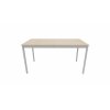 Schulungstisch Serie Style, Maß: 120 x 80 cm, Gestell: Rahmen und Füsse silber metallic, Dekor: Ahorn