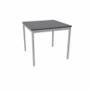 Schulungstisch Serie Style, Maß: 80 x 80 cm, Gestell: Rahmen und Füsse silber metallic, Dekor: Anthrazit