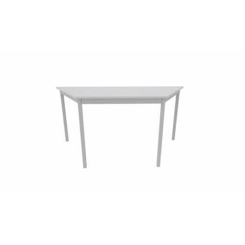 Trapeztisch Serie Style, Maß: 160 x 80 cm, Gestell: Rahmen und Füsse silber metallic, Dekor: Grau