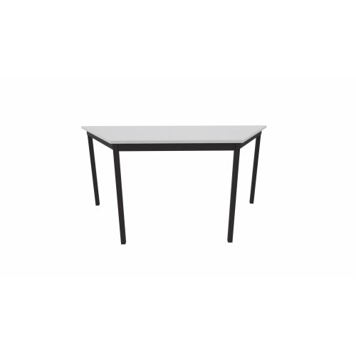 Trapeztisch Serie Style, Maß: 120 x 60 cm, Gestell: Rahmen und Füsse schwarz, Dekor: Grau