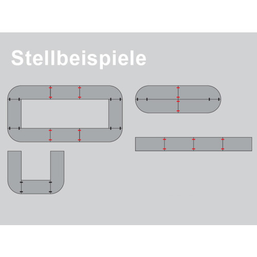 Design Klapptisch auf Rollen, Maß: 180 x 70 cm, Gestell: Alu poliert / weiss metallic, Dekor: Ahorn
