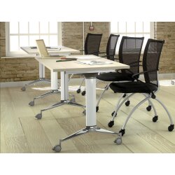 Design Klapptisch auf Rollen, Maß: 150 x 70 cm,...