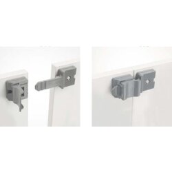 Paar Verbindungshaken für Klapptische auf Rollen