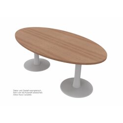 Besprechungstisch Oval, Breite: 240, Dekor:  Nuss...