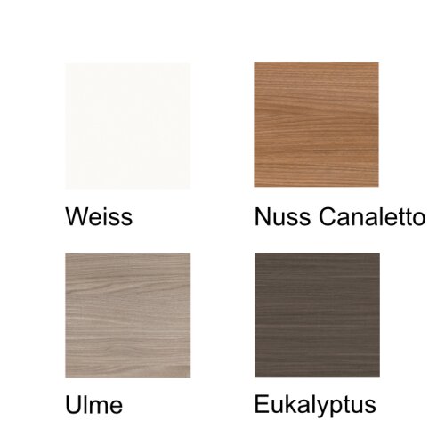 Schreibtisch Winkelkombination - Serie Davos, 200 cm / links, Dekor Tisch: Nuss Canaletto, Dekor Ansatz: Nuss Canaletto