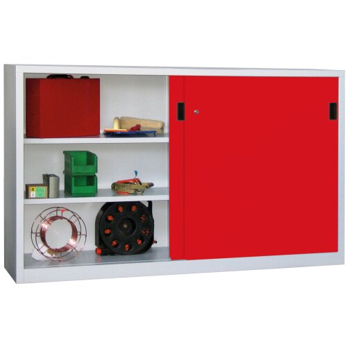 Stahl Schiebetürenschrank 120 cm hoch, 200 cm breit,  40 cm tief