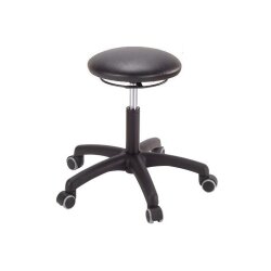 Arbeitshocker mit Kunstledersitz auf Rollen