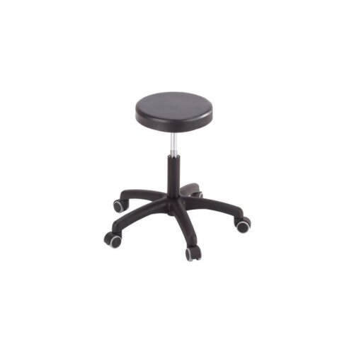 Arbeitshocker mit Sitz aus PU Schaum auf Fussgleitern