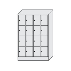 Schliessfachschrank 16 Fächer, Abteilbreite 300mm,...