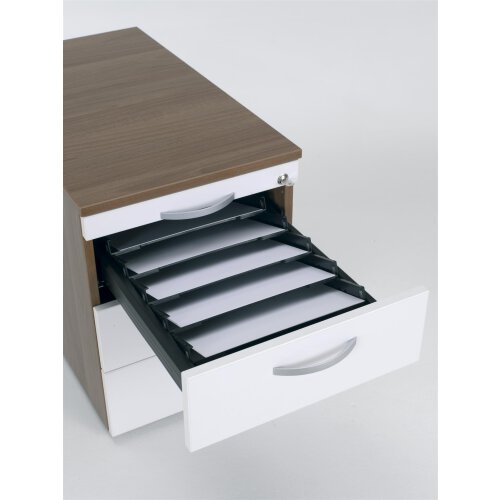 Standcontainer mit 4 Metall-Schubladen+ Utensilienschubfach