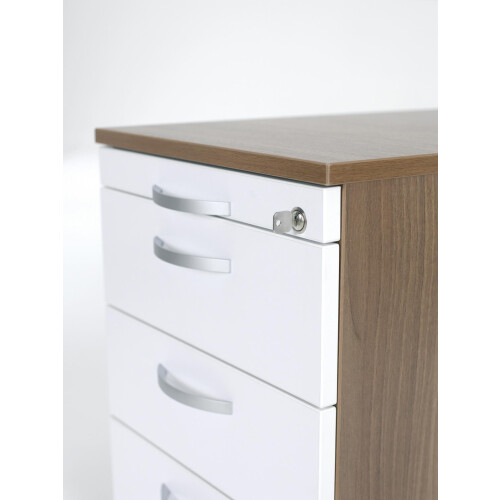 Standcontainer mit 4 Schubfächern und Utensilienschubfach, 80 cm Tief ,Dekor Front: Ahorn, Dekor Korpus: Ahorn