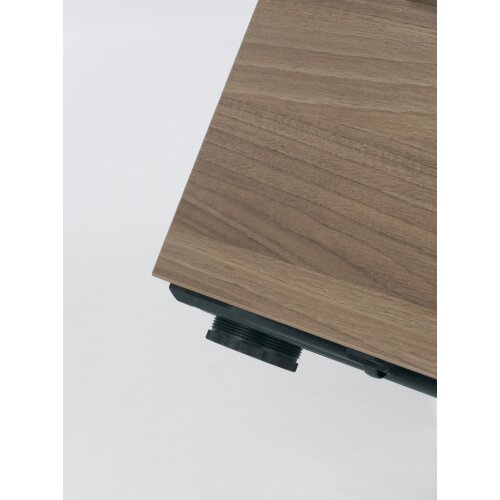 Standcontainer mit Hängeregistratur und 2 Metall-Schubfächern, 80 cm Tief ,Dekor Front: Nussbaum Dunkel, Dekor Korpus: Nussbaum Dunkel