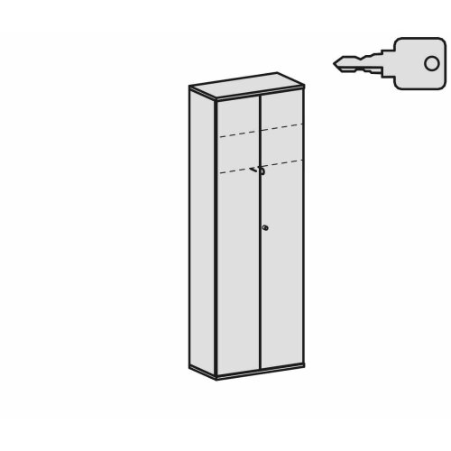 Garderobenschrank 6 Ordnerhöhen, 80 cm breit