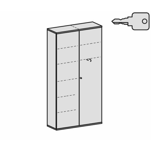 Garderobenschrank 6 Ordnerhöhen, 120 cm breit