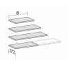 Tablar / Fachboden für Rollladenschränke Serie Profi, 80 cm breit