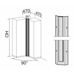 Eckverbinder 90° für Aktenschränke Serie...
