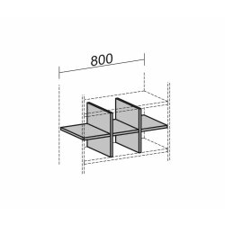 Regalausfachung für Schrankbreite 80 cm