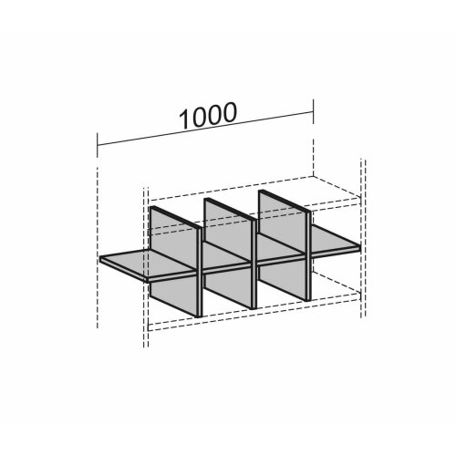 Regalausfachung für Schrankbreite 100 cm