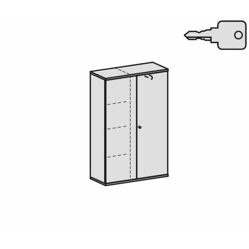 Garderobenschrank 4 OH, 100 cm breit, Dekor Korpus: Ahorn, Front: Ahorn