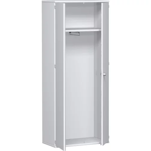 Garderobenschrank 5 OH, 80 cm breit, Dekor Korpus: Weiß, Front: Weiß