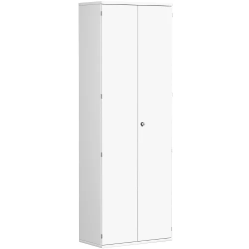 Garderobenschrank 6 OH, 80 cm breit, Dekor Korpus: Weiß, Front: Weiß