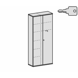 Garderobenschrank 6 OH, 100 cm breit, Dekor Korpus:...