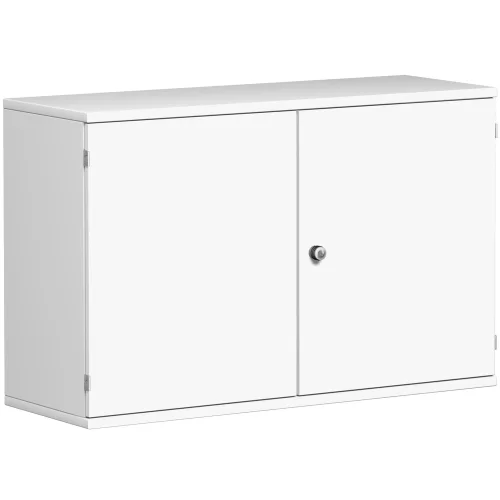 Aktenschrank 2 OH, 120 cm breit Dekor Korpus: Weiß, Front: Weiß