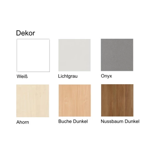 Aktenschrank 2 OH, 120 cm breit Dekor Korpus: Weiß, Front: Weiß