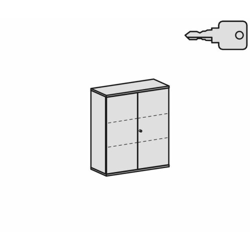Aktenschrank 3 OH, 100 cm breit Dekor Korpus: Weiß, Front: Weiß