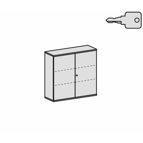 Aktenschrank 3 OH, 120 cm breit Dekor Korpus: Ahorn, Front: Ahorn