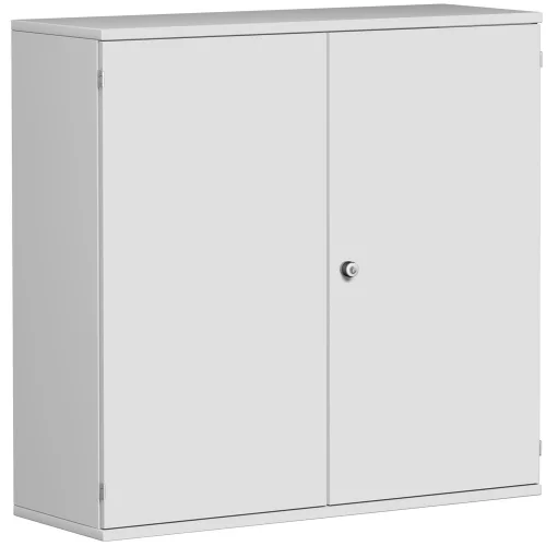 Aktenschrank 3 OH, 120 cm breit Dekor Korpus: Nussbaum Dunkel, Front: Weiß