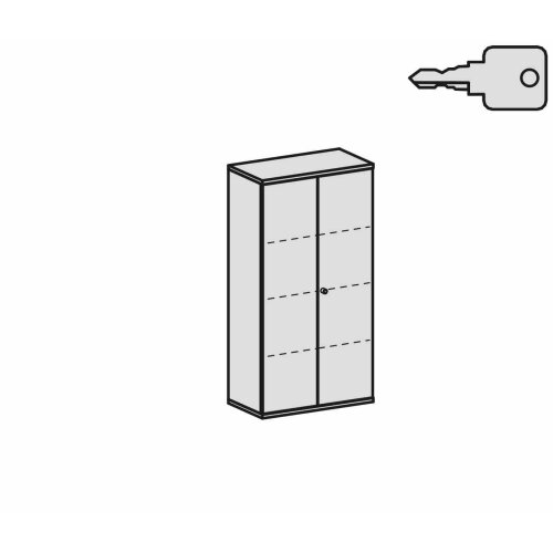 Aktenschrank 4 OH, 80 cm breit Dekor Korpus: Weiß, Front: Weiß