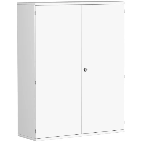 Aktenschrank 4 OH, 120 cm breit Dekor Korpus: Weiß, Front: Weiß