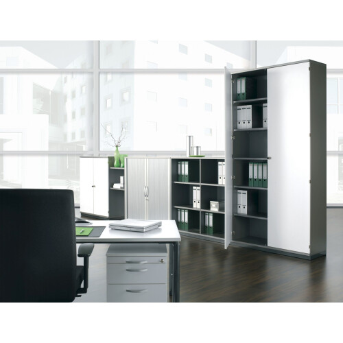 Aktenschrank 5 OH, 80 cm breit Dekor Korpus: Ahorn, Front: Ahorn