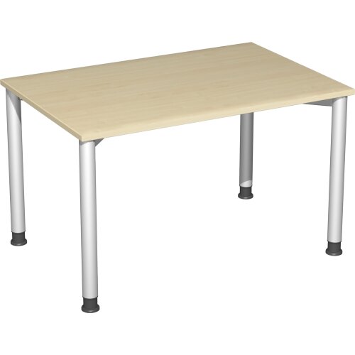 Schreibtisch Rundfuss, höhenverstellbar, 120x80 cm